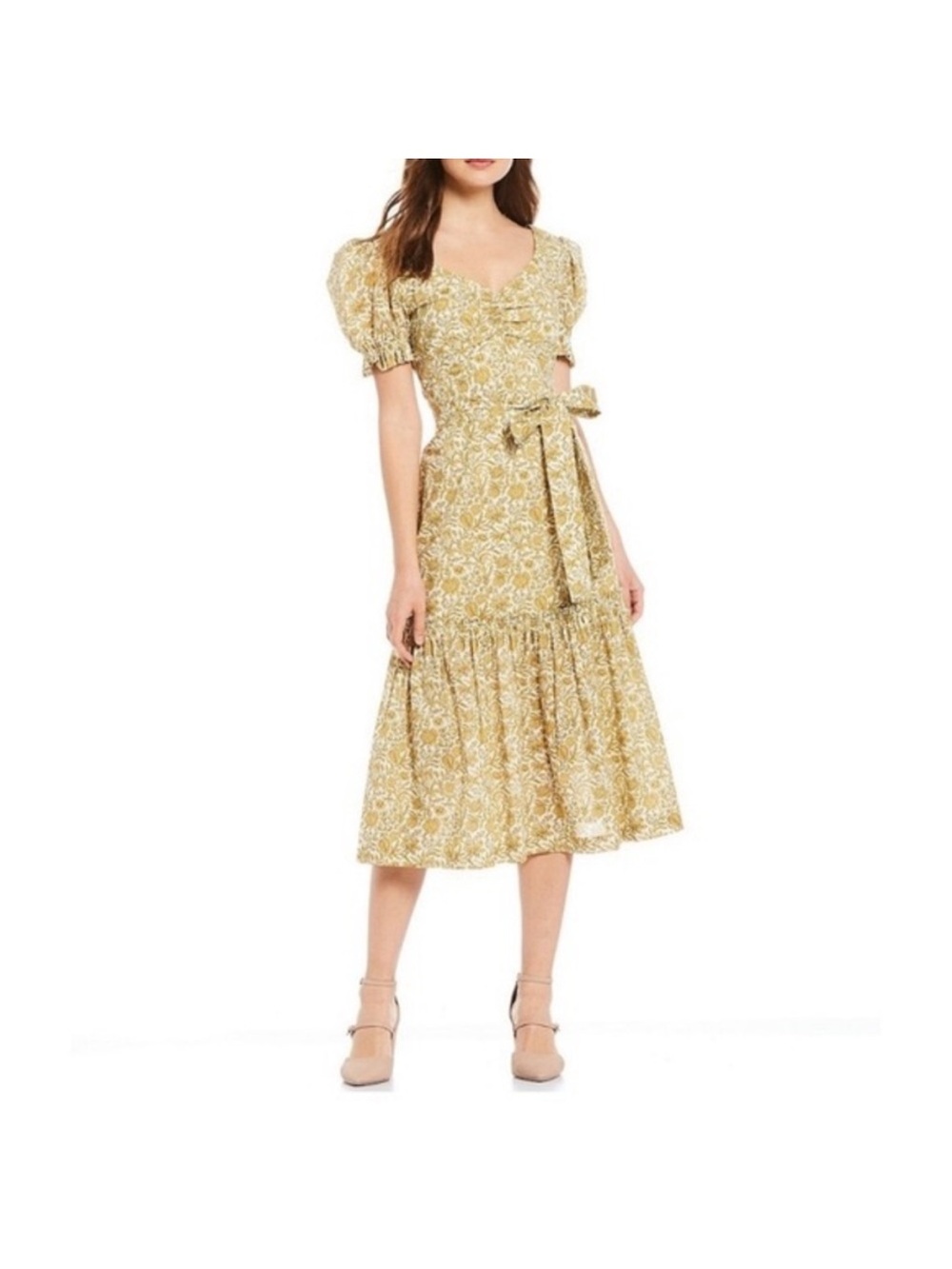 Antonio Melani x Liberty London Anna Dress Puff Sleeve Floral Cottagecore Sz 14